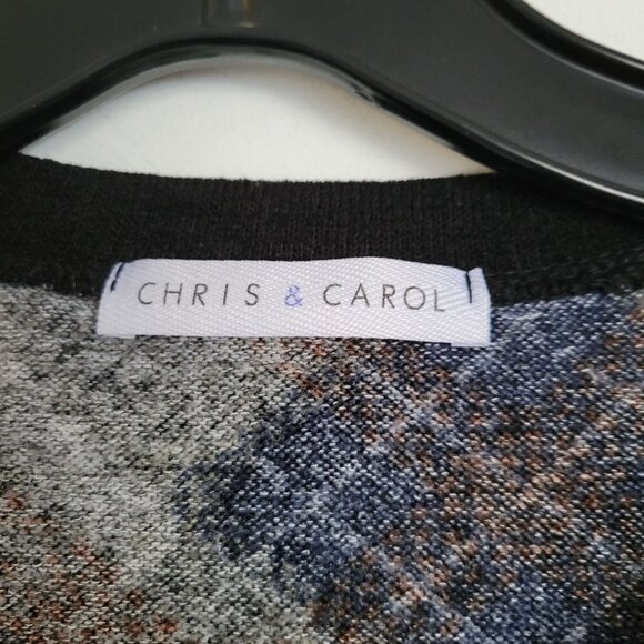 Chris & Carol Black Crew Neck Pullover Raglan Long Sleeve Sweater Top Sz Medium - Picture 8 of 9